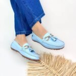 Mocasin Lolita Perla Celeste