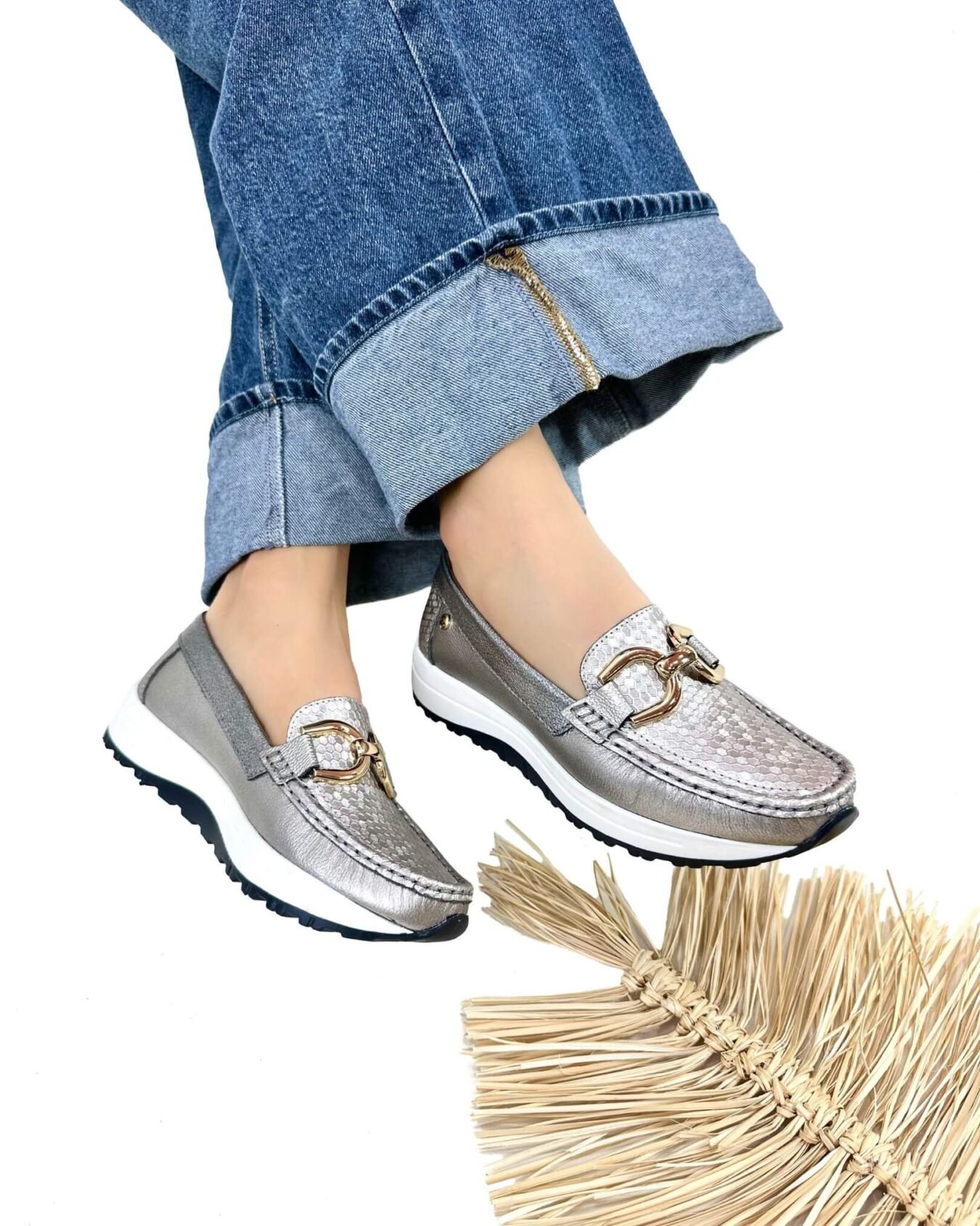 Mocasin Antonella Caño Fusil x Diamante