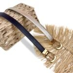 Correa Dama Doble Faz Negro-Dorado