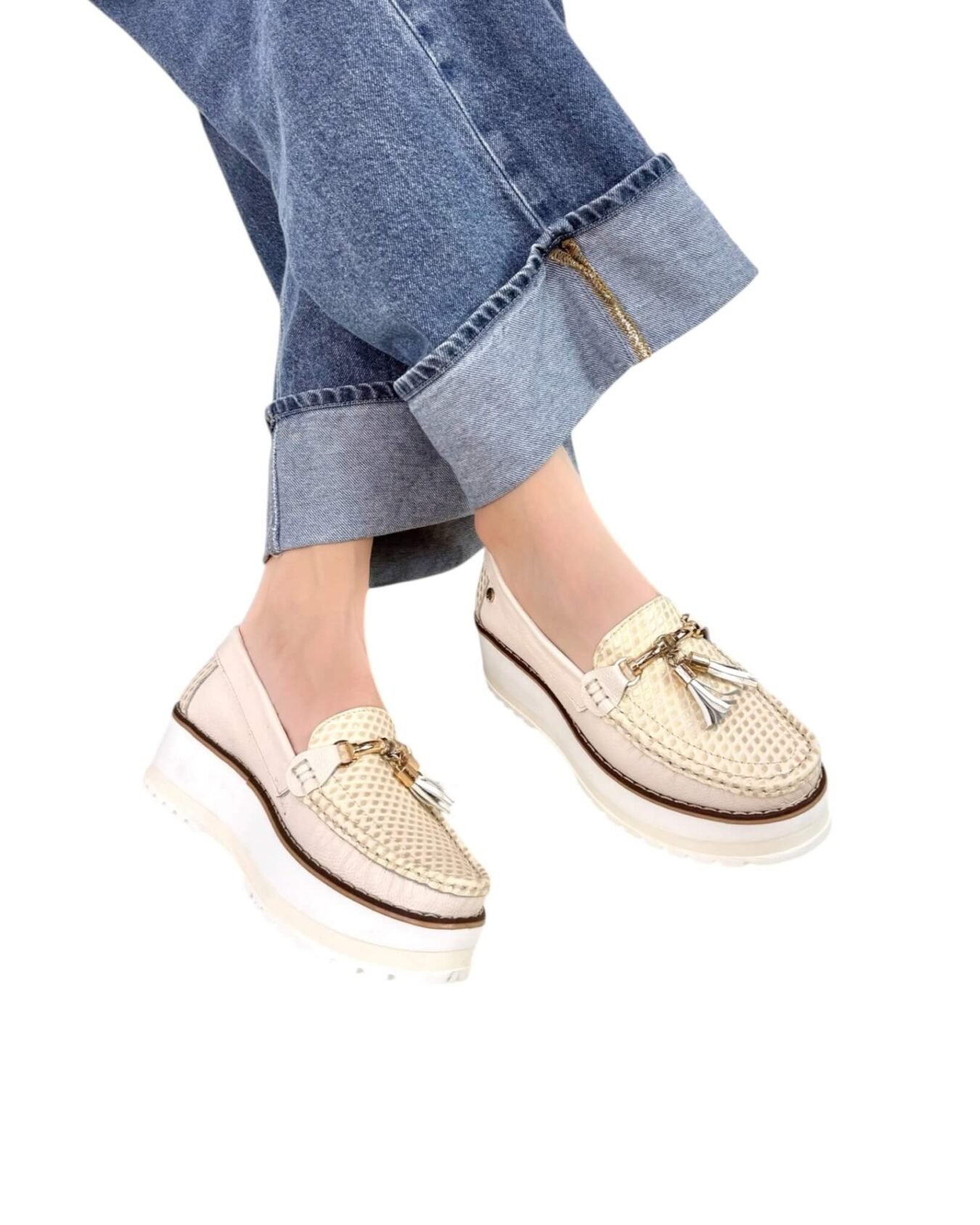 Mocasin Grecia Beige