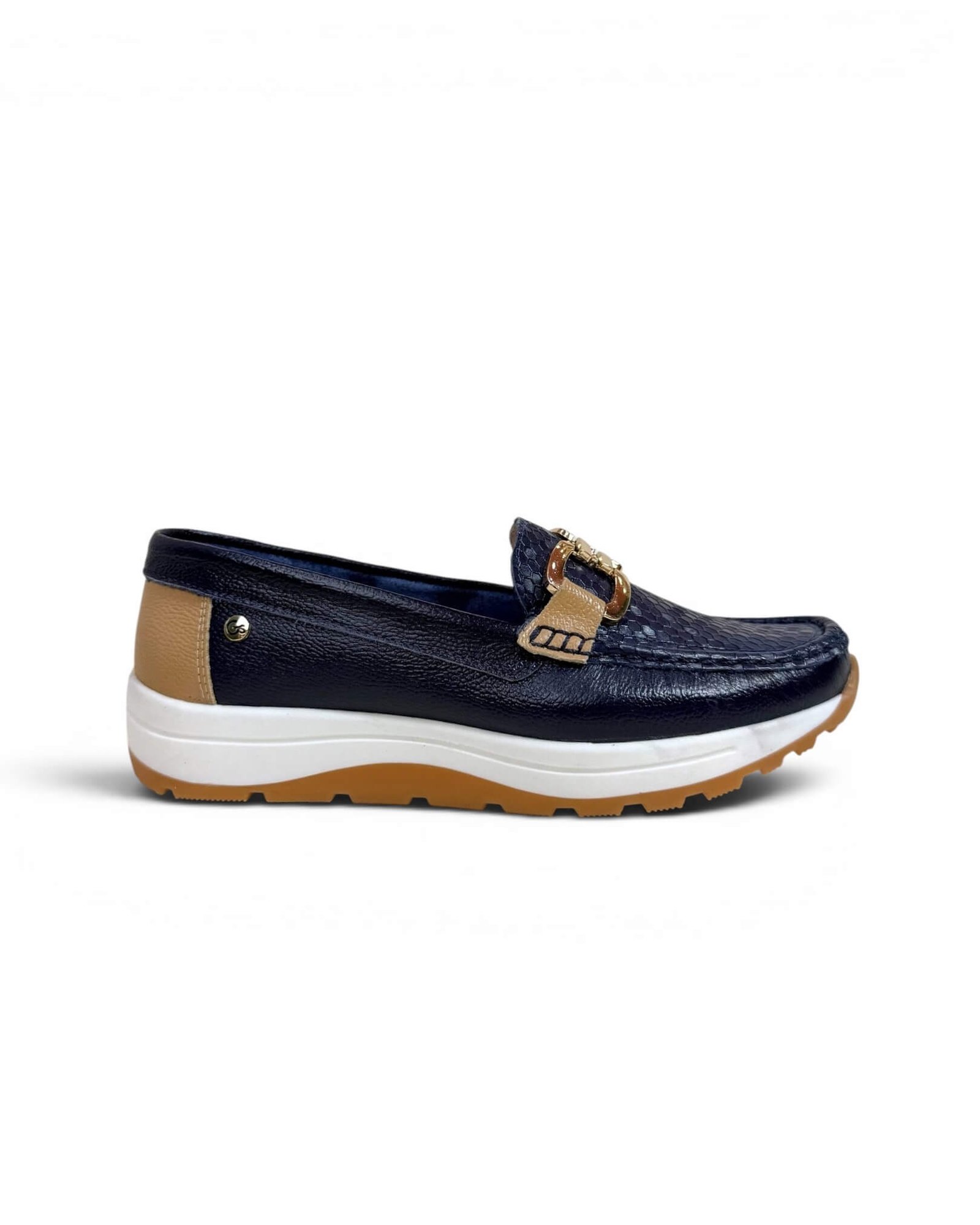 Mocasin Antonella Azul x Camel - Image 3