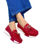 Mocasin Georgina Rojo