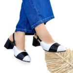 Tacón Gisel Negro Talco