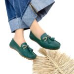 Mocasin Lolita Perla Verde Pino