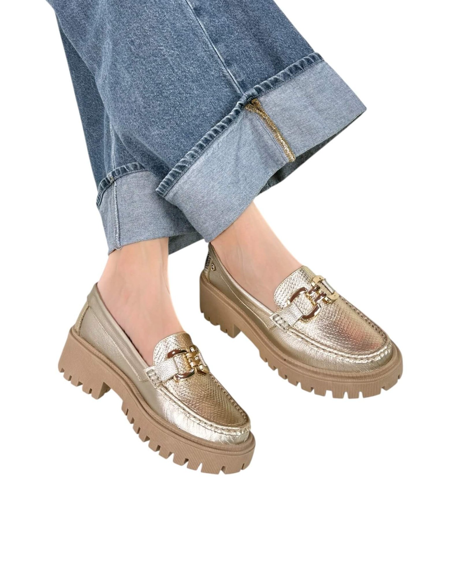 Mocasin Retro Dorado 206
