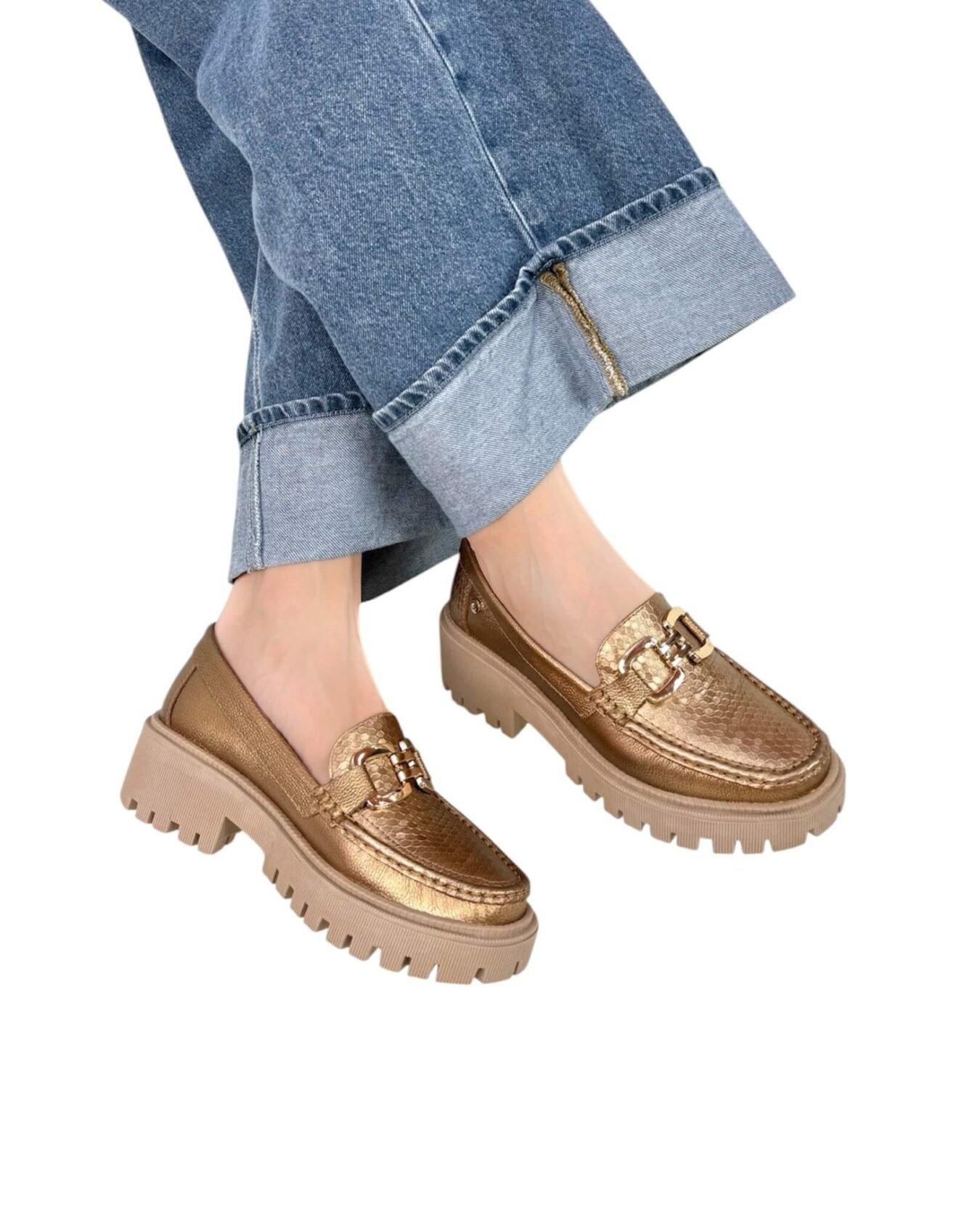 Mocasin Retro Bronce Claro