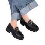 Mocasin Retro Negro 011