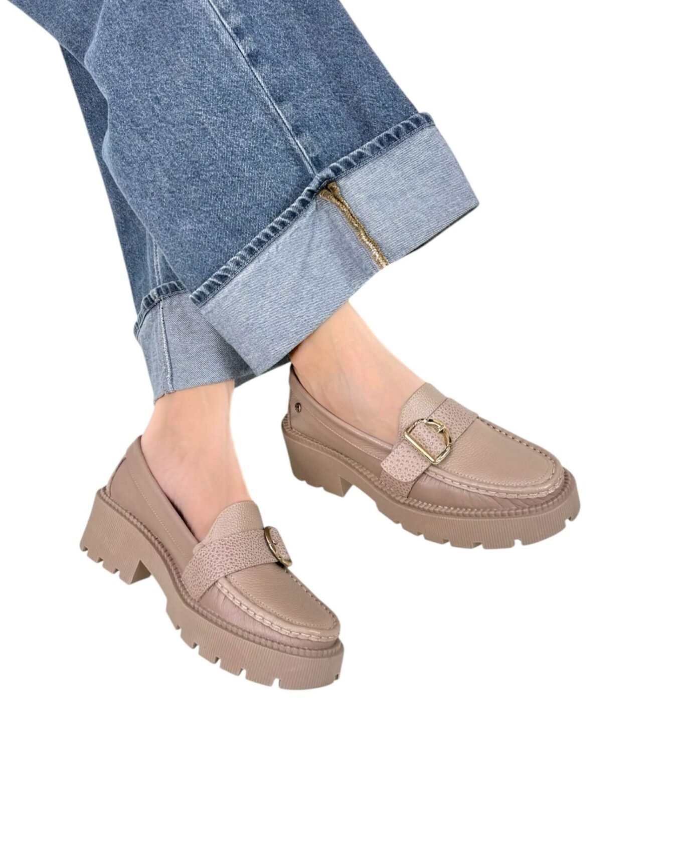 Mocasin Retro Nude Correa