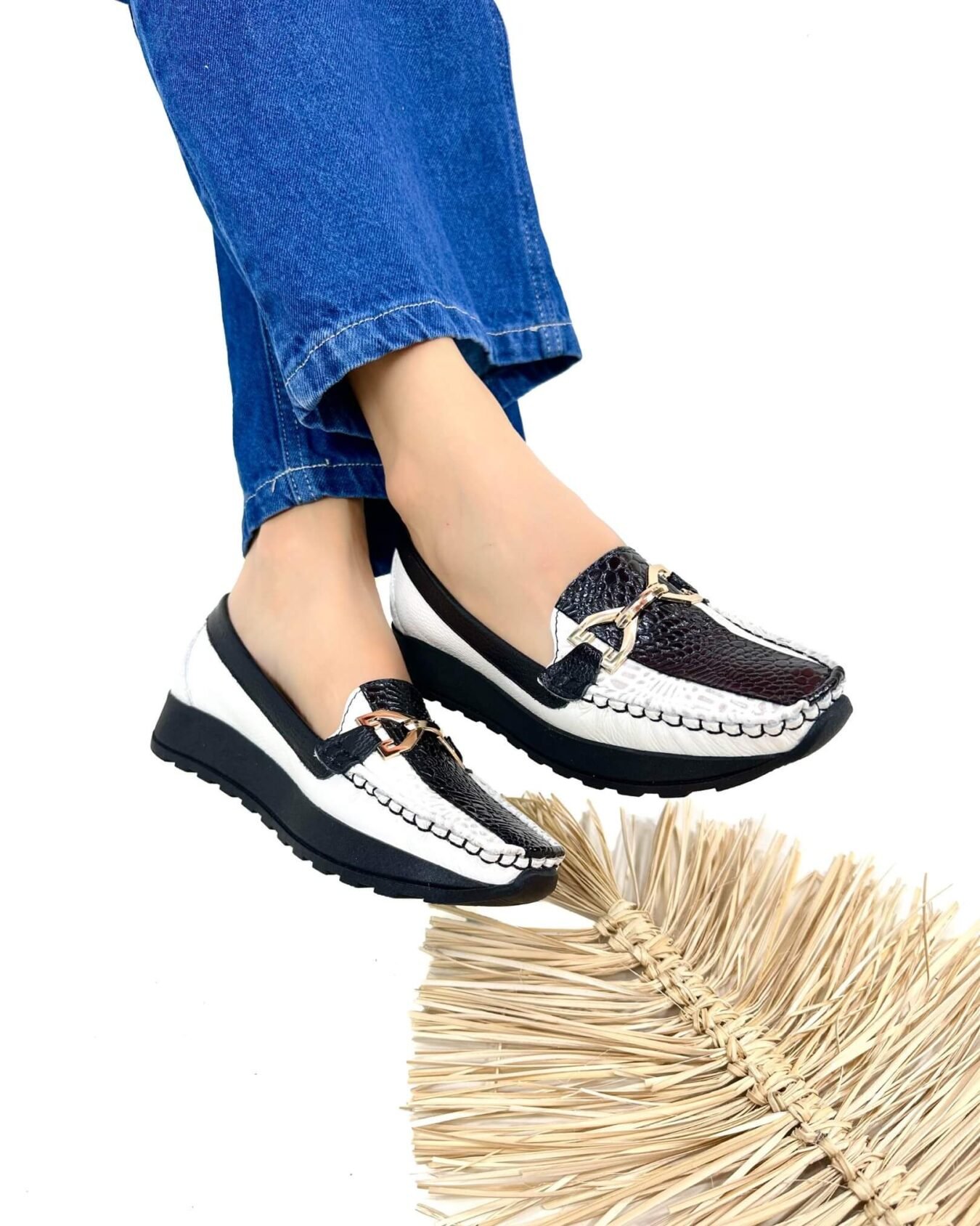 Mocasin Madrid Talco Negro