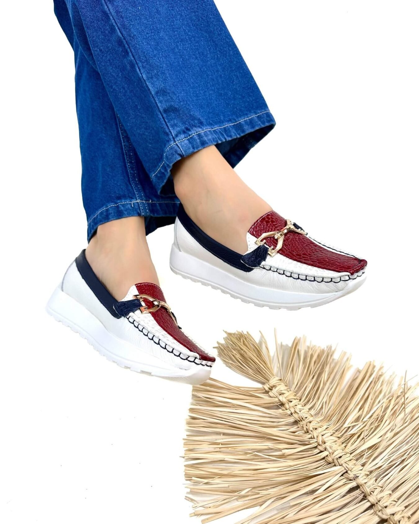 Mocasin Madrid Talco Combinado