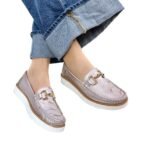 Mocasin Danna Oro Rosa