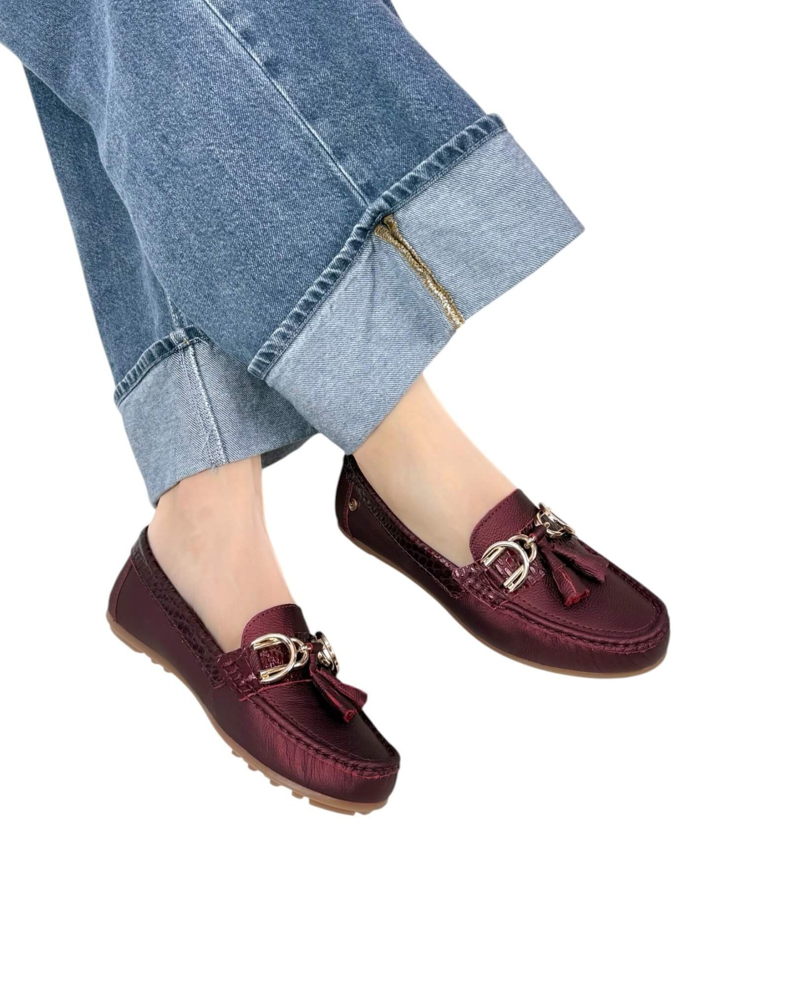 Mocasin Lolita Perla Vinotinto