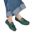 Mocasin Lolita Perla Verde Pino