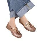 Mocasin Lolita Perla Oro Rosa