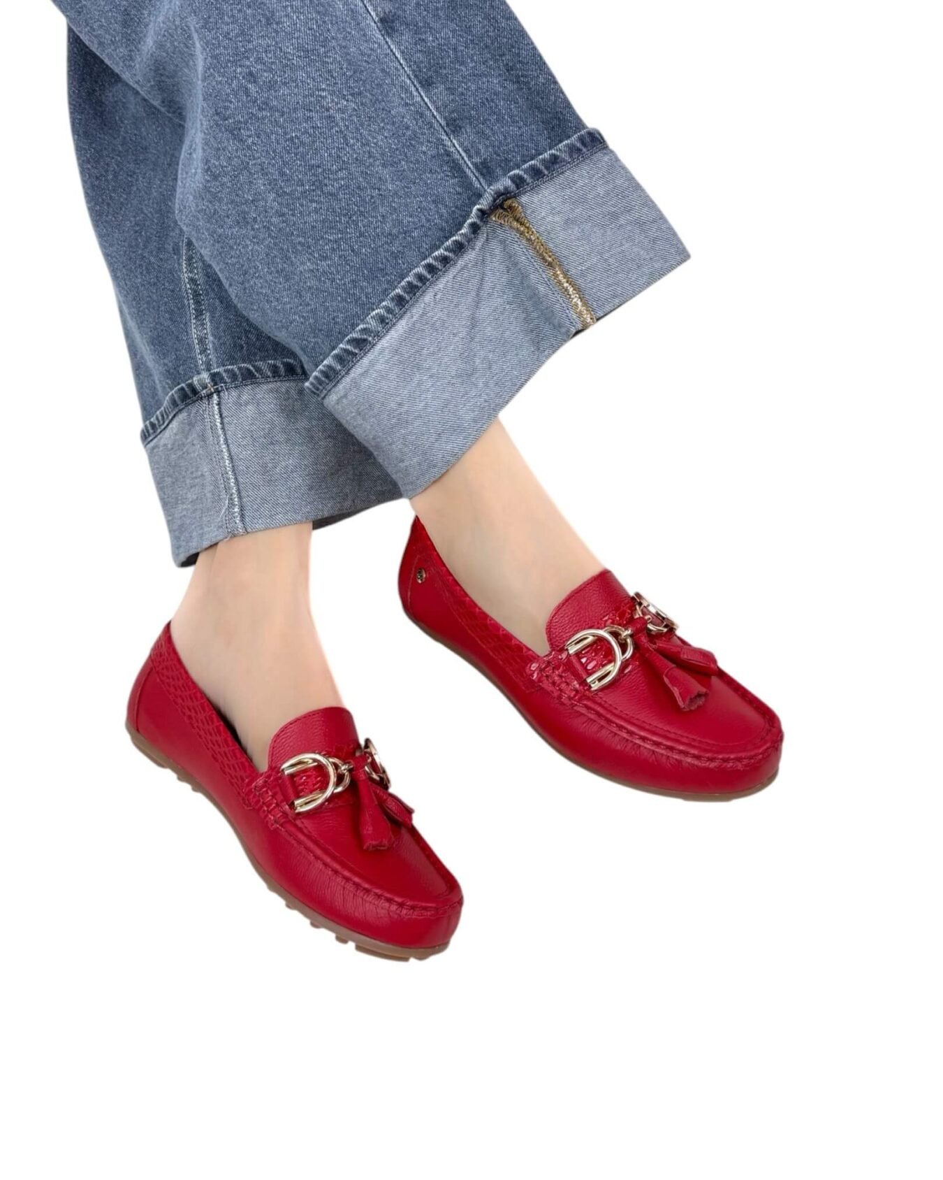 Mocasin Lolita Perla Rojo