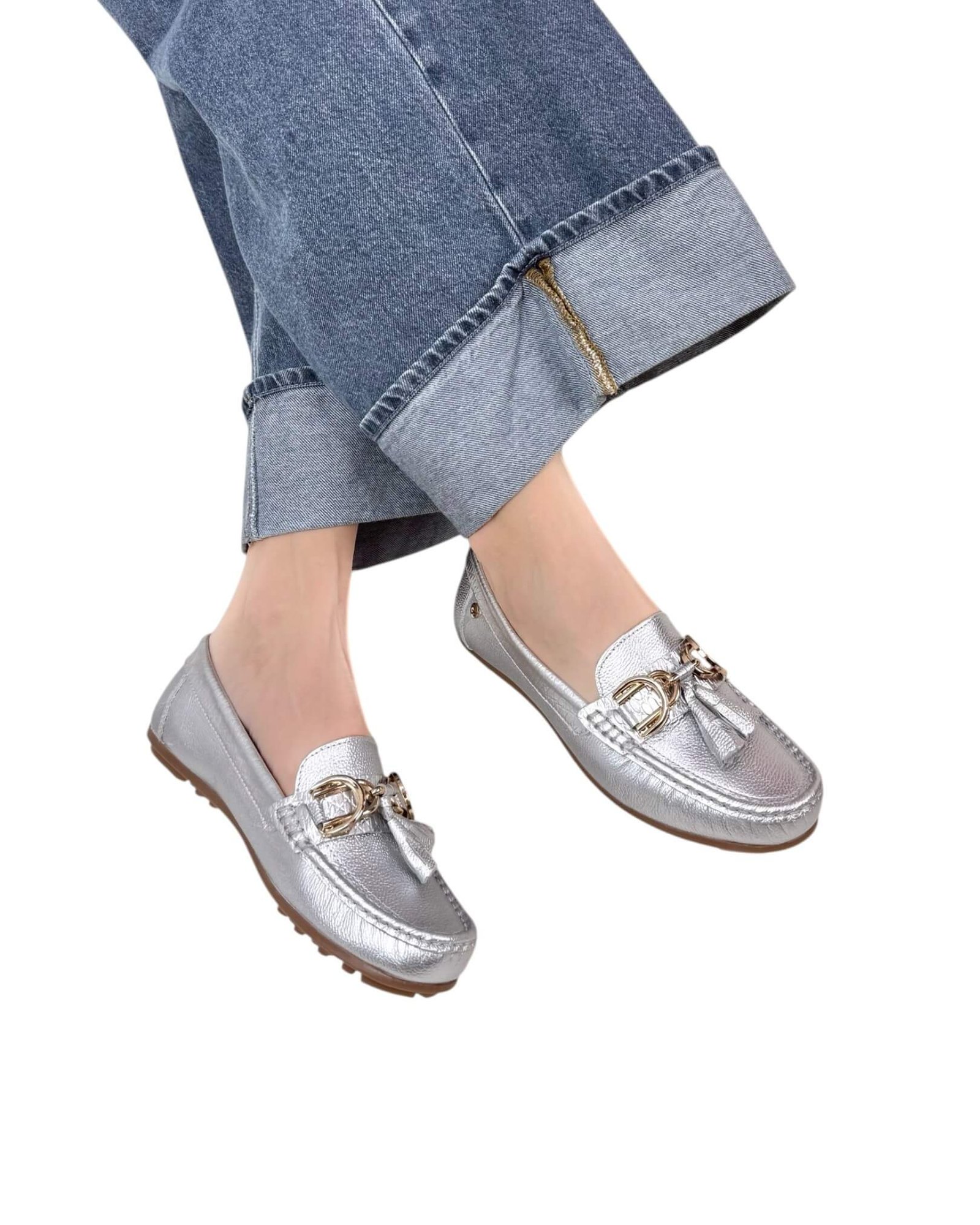 Mocasin Lolita Perla Plata