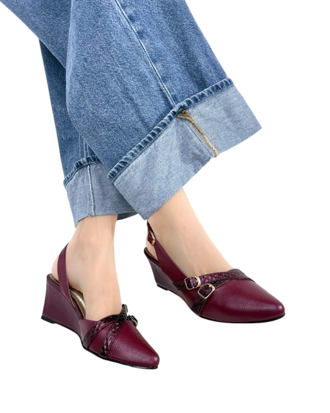 Tacón Celine Vinotinto