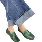 Mocasin Lolita Diamante Verde