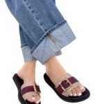 Sandalia Luna Taupe x Vinotinto