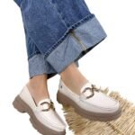 Mocasin Retro Ema Beige