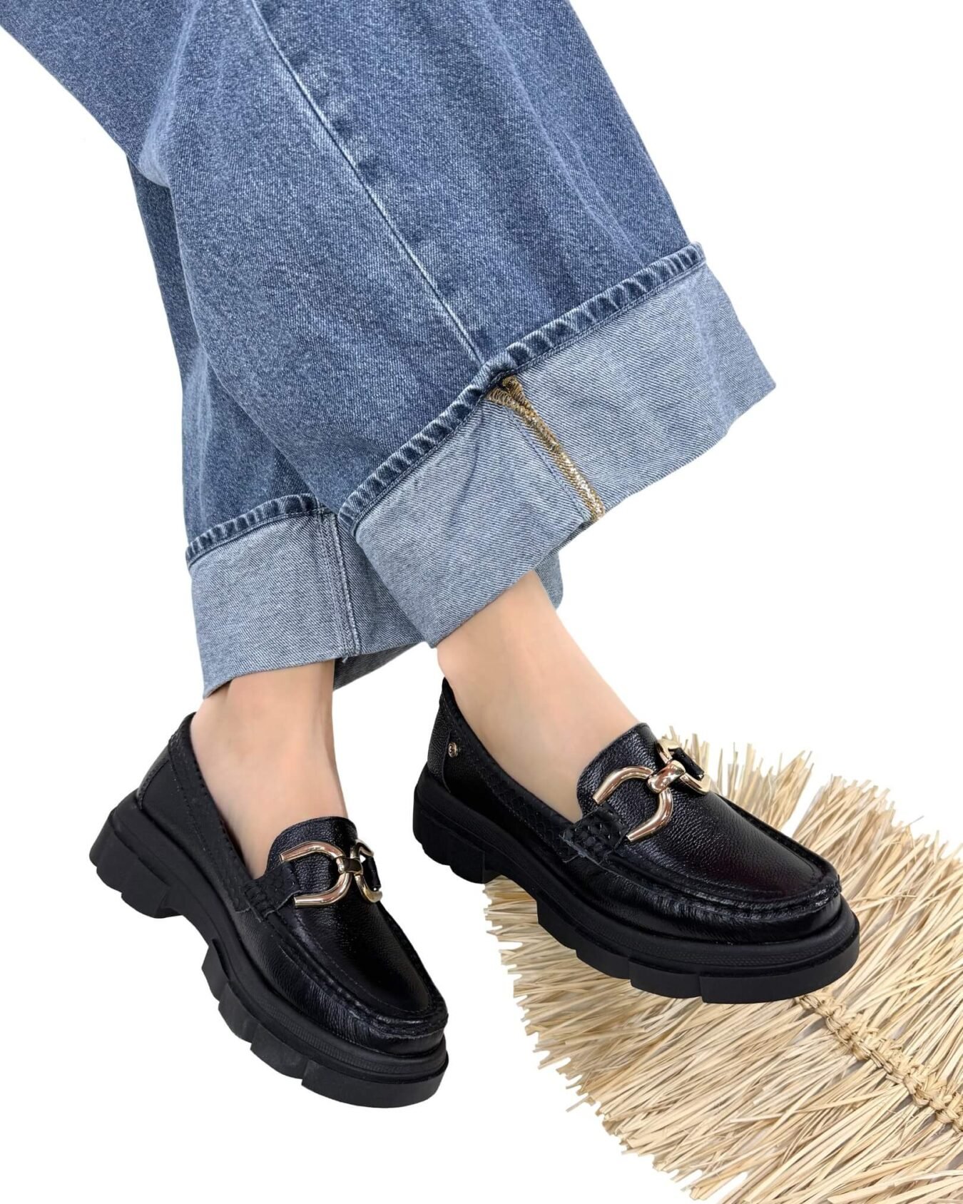 Mocasin Retro Ema Negro