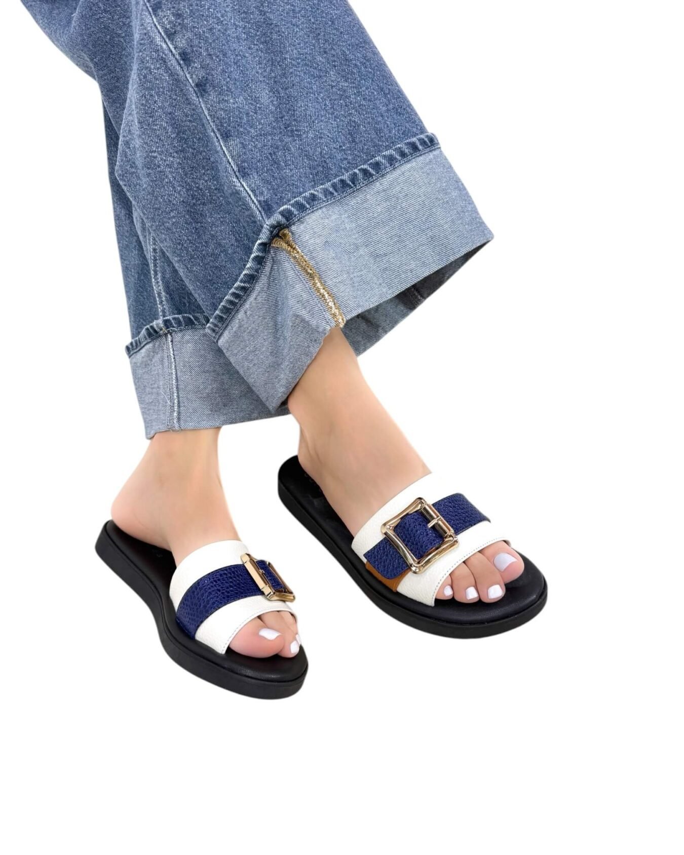 Sandalia Luna Talco x Azul