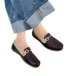 Mocasin Lolita Trenza Chocolate x Champán