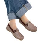 Mocasin Lolita Trenza Taupe x Coñac